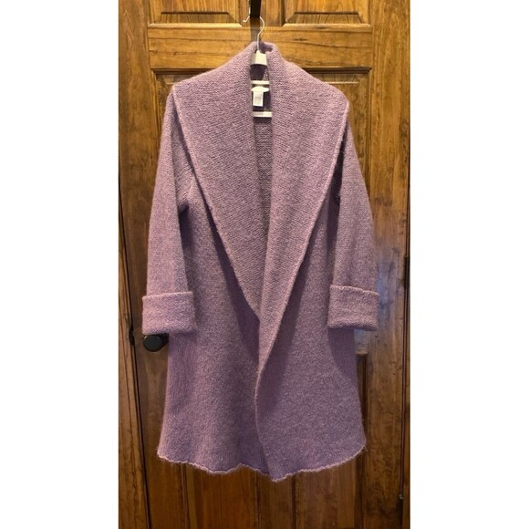 Soft Surroundings Telluride Lavender Sweater Women's Long Cardigan Size XL - Picture 2 of 12